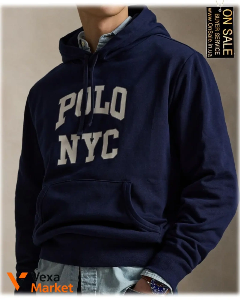 Чоловіче худі Polo Ralph Lauren з капюшоном та принтом "POLO NYC" — фото 3