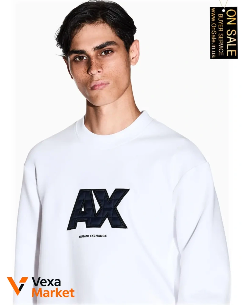 Чоловічий світшот A|x Armani Exchange з стьобаним логотипом — фото 3