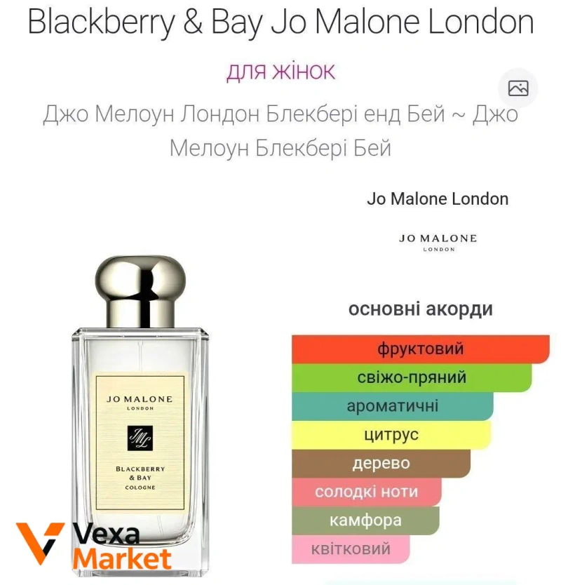 Жіноча парфумована вода аналог Jo Malone London Blackberry & Bay 50 мл — фото 2
