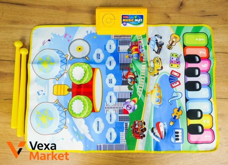 Музичний килимок 3 в 1 Ozen Star Jazz Play Mat Piano & Vehicle & Jazz — фото 2