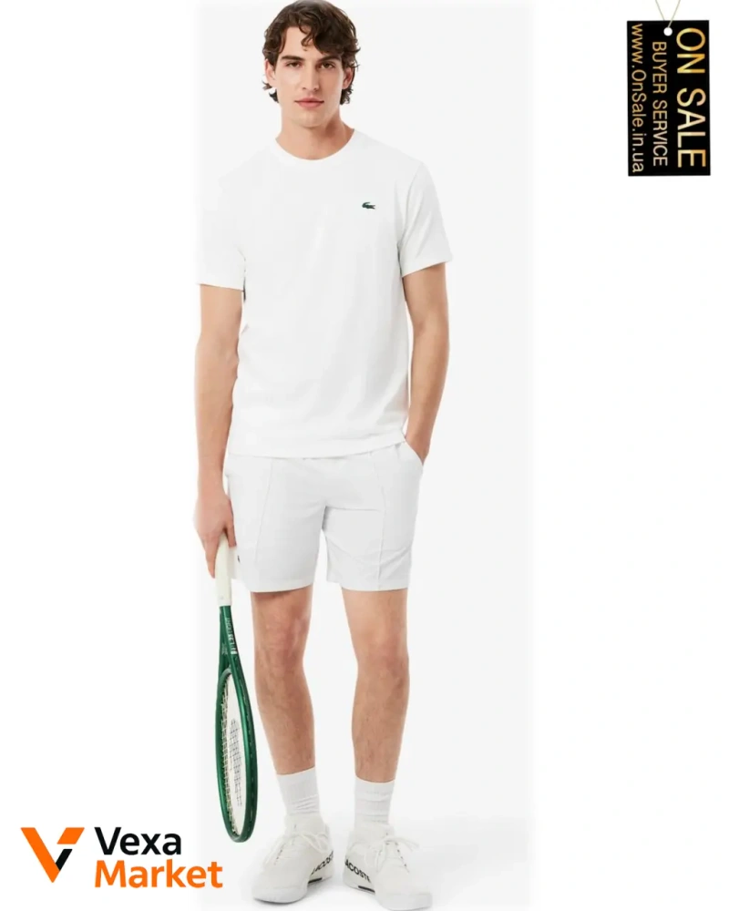 Чоловіча футболка Lacoste з круглим вирізом та технологією Ultra-Dry — фото 2