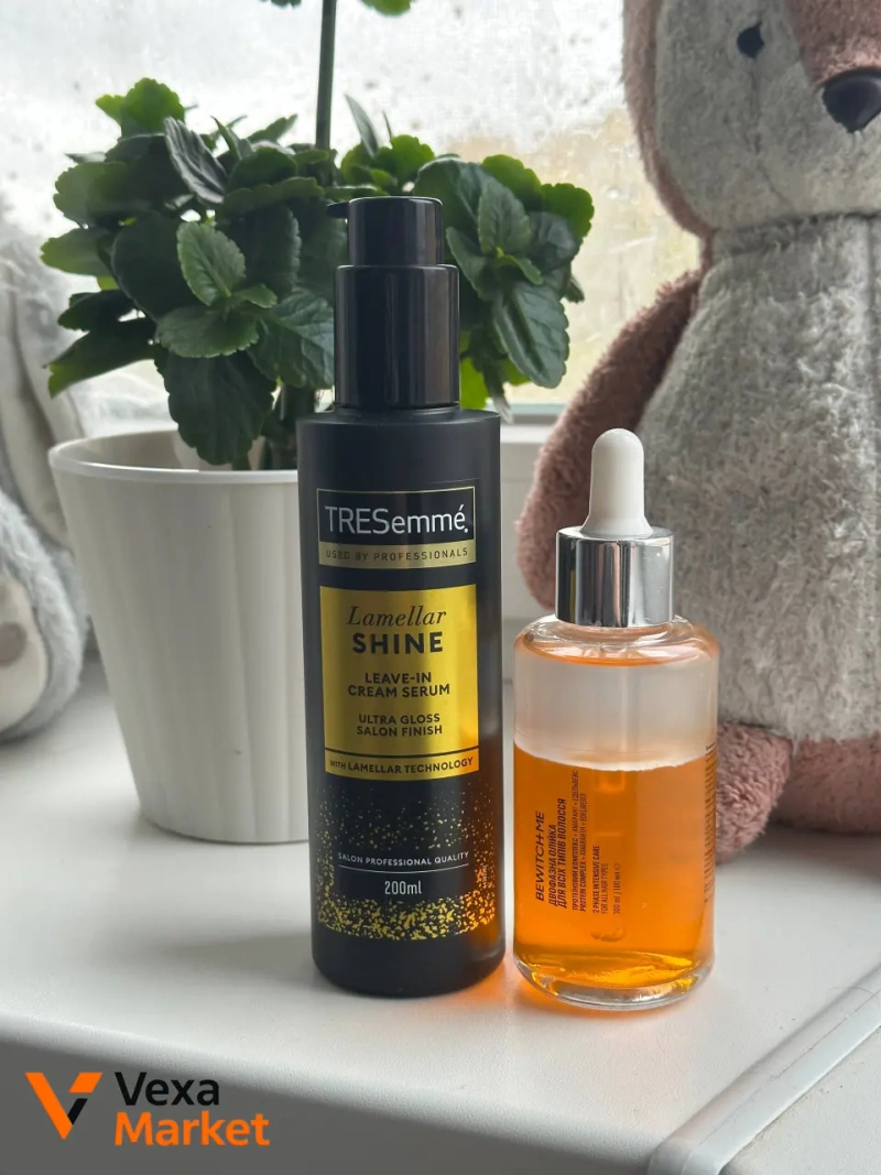 Набір косметичних засобів: Тонер Nextbeau Clear Blemish, олійка Bewitch Me, сироватка Tresemme Lamellar Shine — фото 2