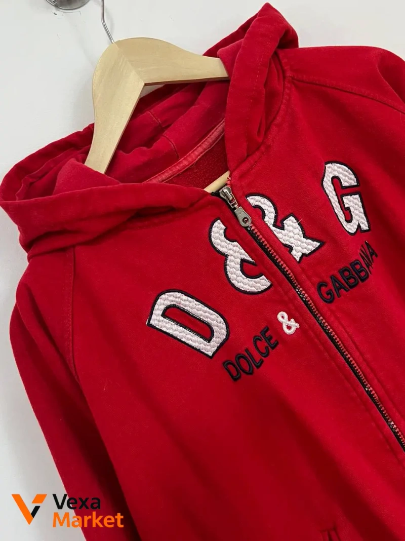 Зіп худі Dolce & Gabbana червоне S — фото 3