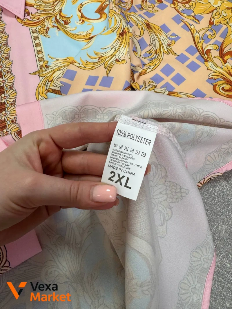 Елегантна рожева сорочка в принт katrinka_brand_xl — фото 4