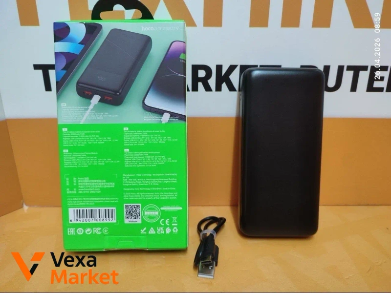 Зовнішній акумулятор HOCO J128/121A 20000 mAh — фото 3