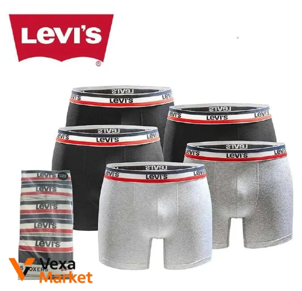 Чоловічі оригінальні боксери Levis (комплект 5 шт)