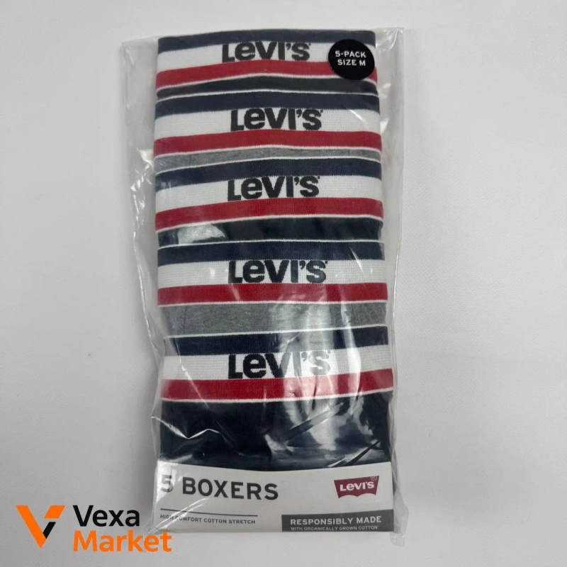 Чоловічі оригінальні боксери Levis (комплект 5 шт) — фото 2