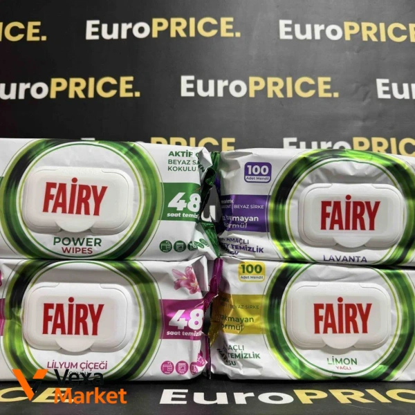 Вологі серветки для прибирання Fairy Power Wipes (100 шт.)