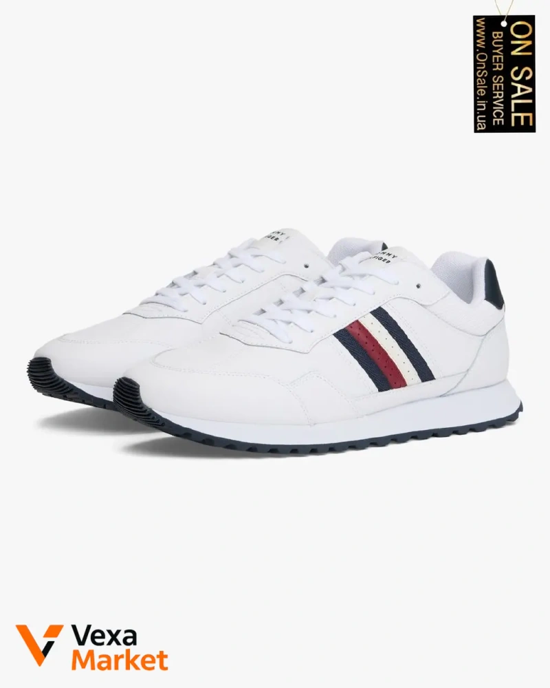 Чоловічі кросівки Tommy Hilfiger зі смугами в фірмових кольорах — фото 2
