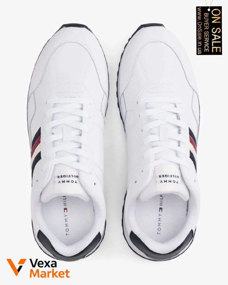 Чоловічі кросівки Tommy Hilfiger зі смугами в фірмових кольорах — фото 3
