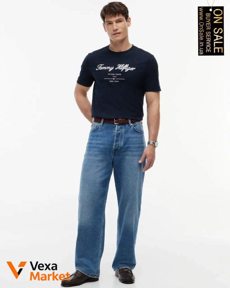 Чоловіча футболка Tommy Hilfiger з вишитим логотипом — фото 2