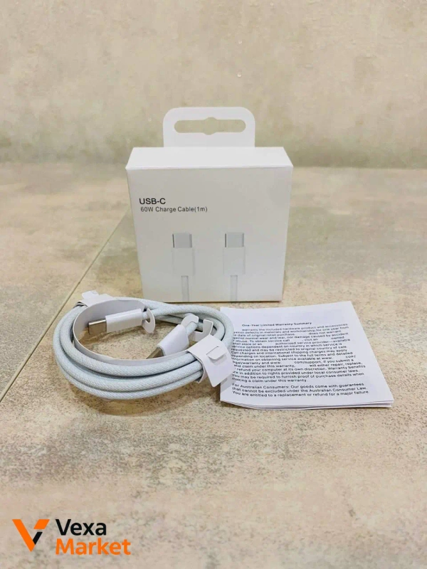 Кабель USB-C to USB-C 60W Charge Cable (1m)