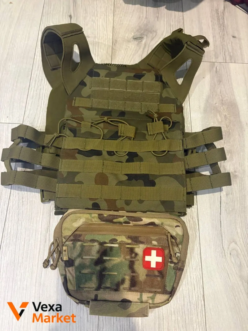 Плитоноска Emerson JPC Tactical Vest з підсумком M-Tac з балістичним пакетом — фото 6