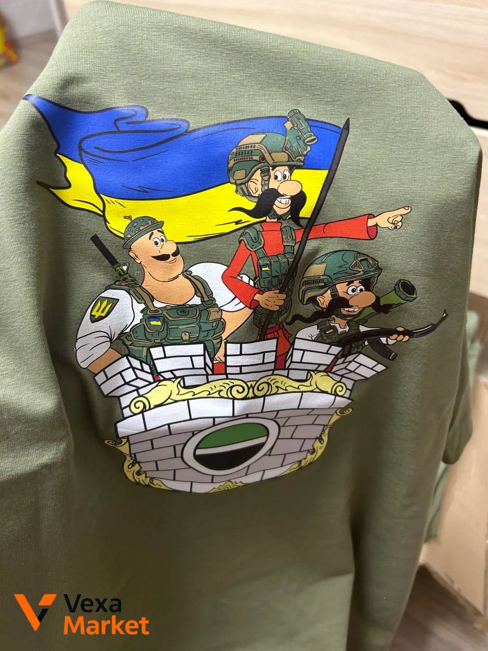 Футболка лімітована Козаки Бахмут хакі