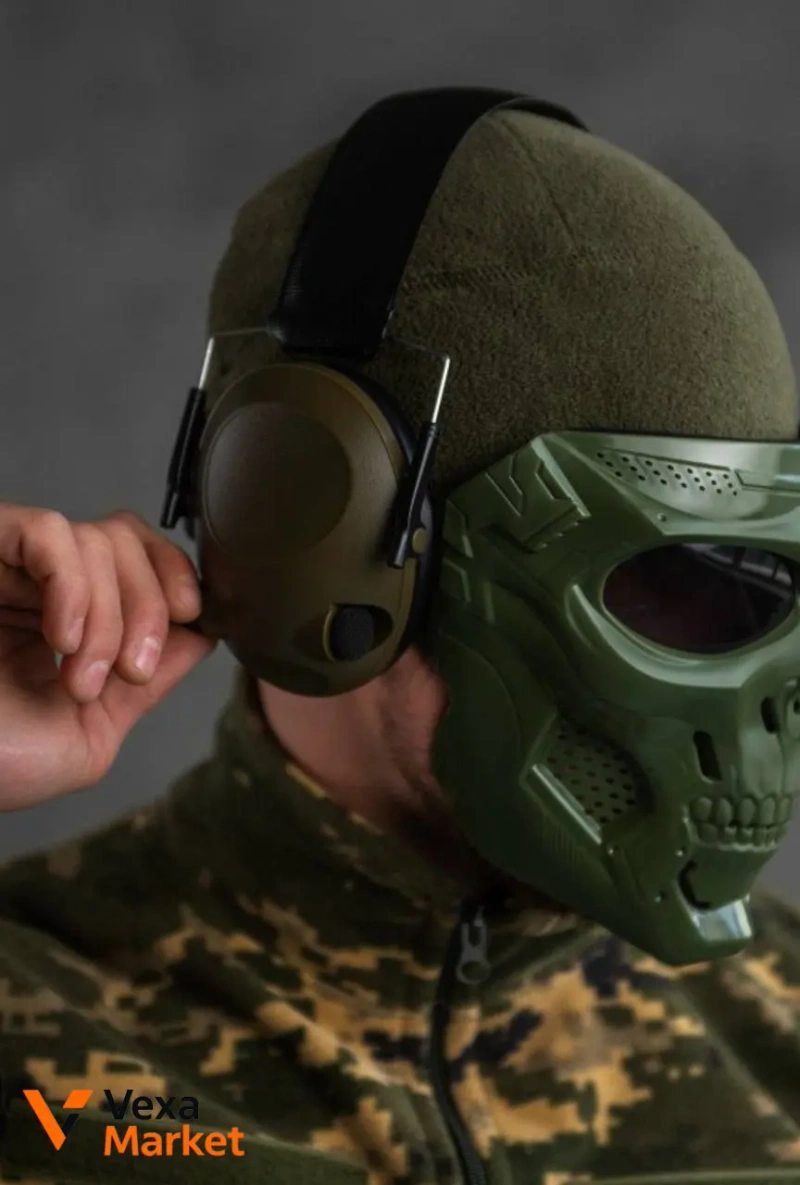 Активні тактичні навушники Tactical 6S чорні/олива — фото 3