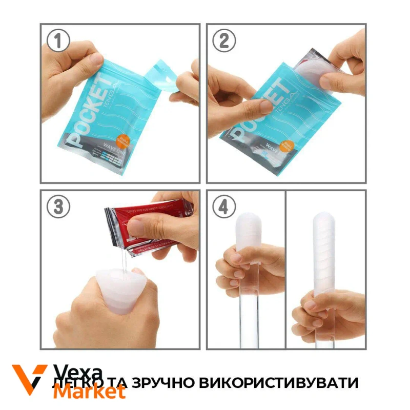 TENGA Pocket Wave Line мастурбатор — фото 2