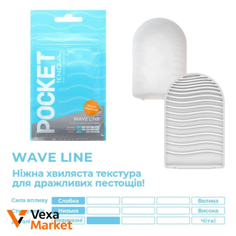 TENGA Pocket Wave Line мастурбатор — фото 4