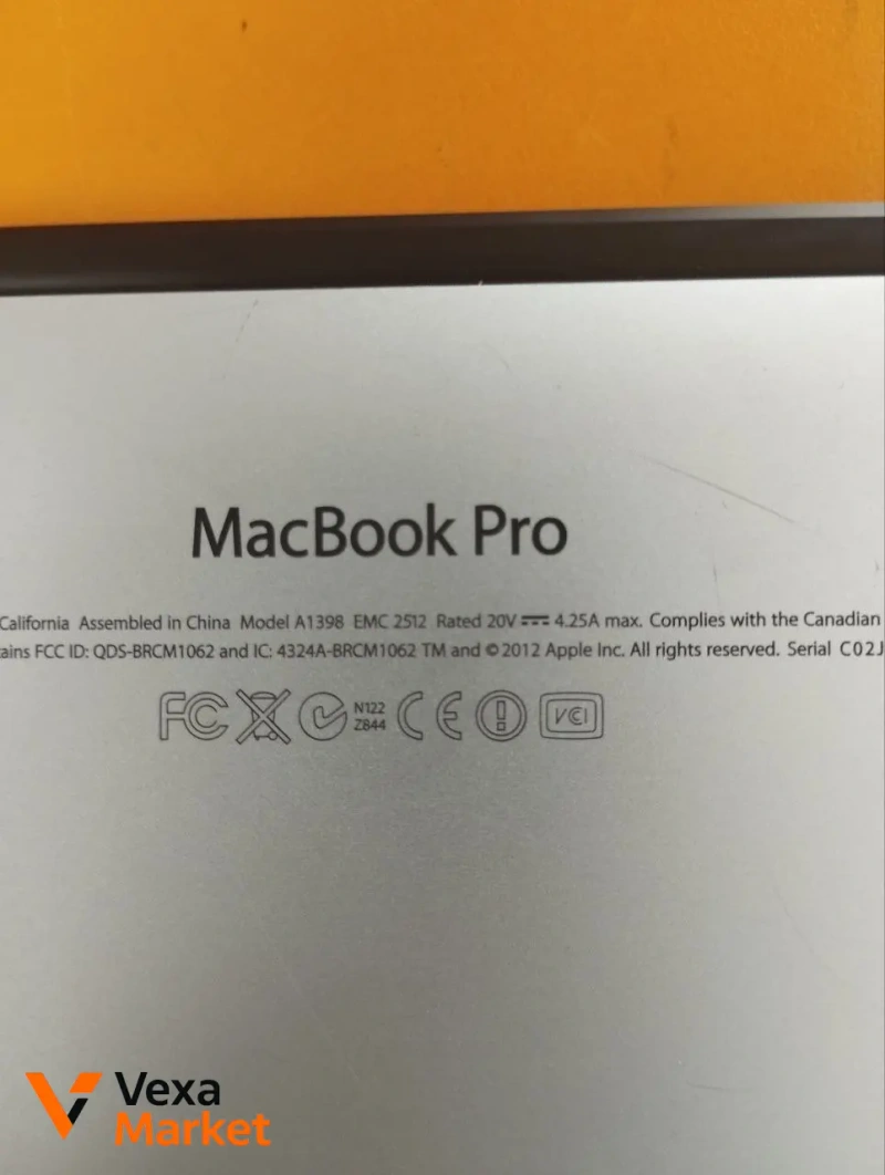 MACBOOK PRO a1398 15,4/4-2,3HGz/8/256(SSD) — фото 4