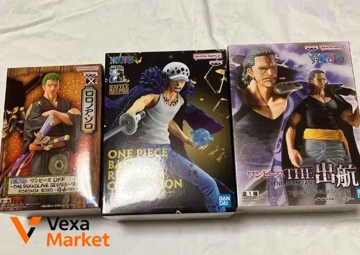 Коллекционные фигурки One Piece (Roronoa Zoro, Trafalgar Law, Benn Beckman)