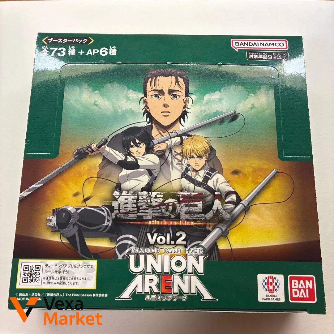 Коллекционные карточки Attack on Titan Union Arena Vol. 2 от Bandai Namco