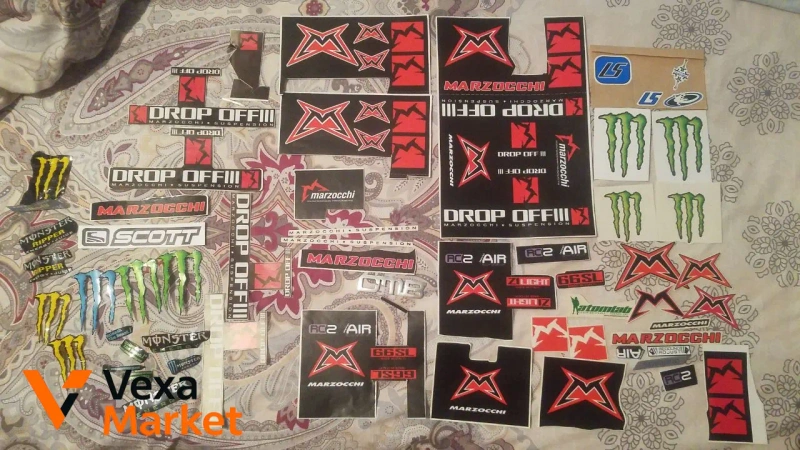 Наклейки Marzocchi, Monster Energy, Specialized, Manitou — фото 2