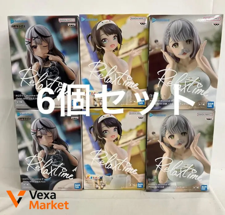 Набор из 6 фигурок hololive "Relax time" от Bandai Spirits