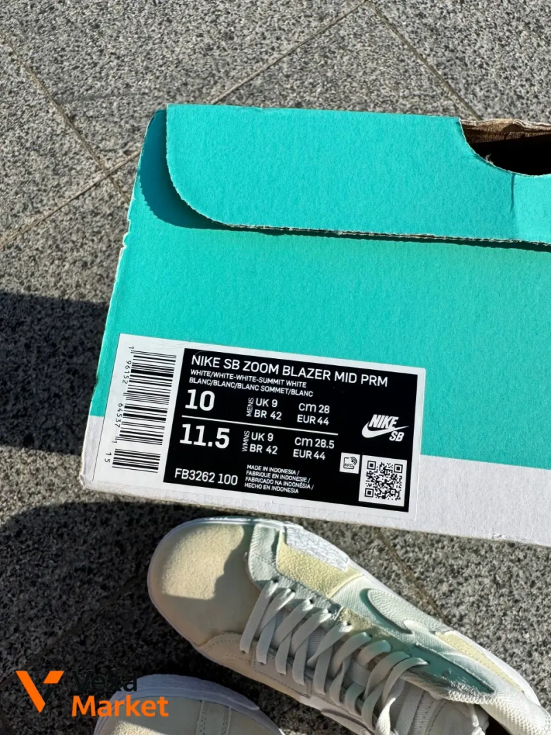 Nike SB Zoom Blazer Mid PRM "Blanc White" Розмір 44 (28 см) — фото 8
