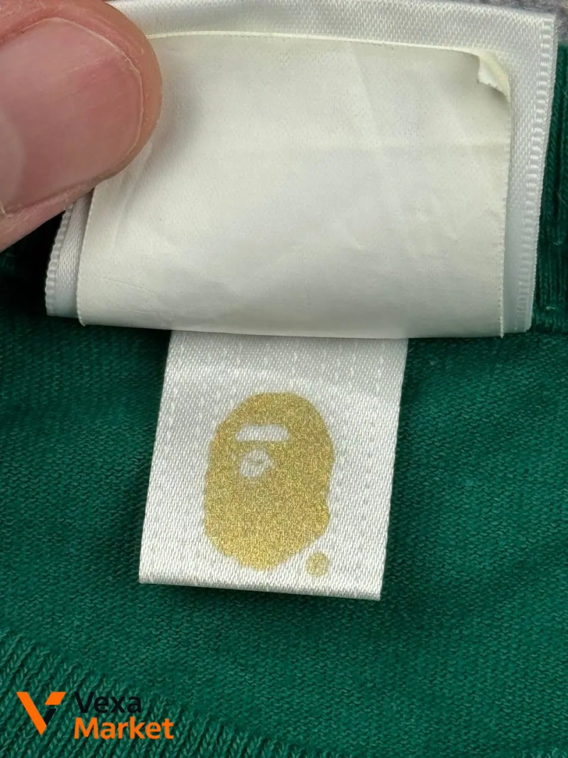 Bape T-Shirt Green Shark Face Print — фото 8