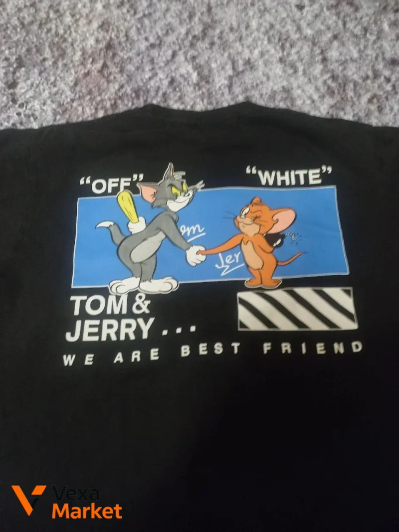 Off White Футболка с принтом Tom & Jerry — фото 6