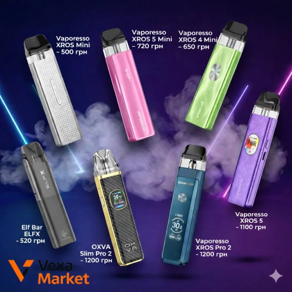 Vaporesso XROS Mini, XROS 4 Mini, XROS 5 Mini, XROS 5, XROS PRO 2, ELF BAR ELFX, OXVA XLIM Pro 2