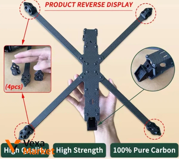 Рама для дрону Mark XL V6 10' 100% Pure Carbon