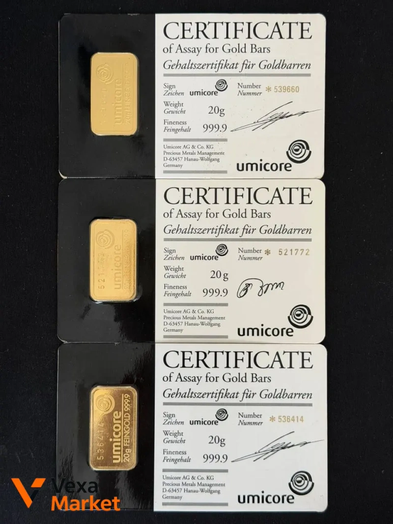 Золоті зливки Argor, Credit Suisse, Umicore, Nadir, Munze з пошкодженою упаковкою — фото 6