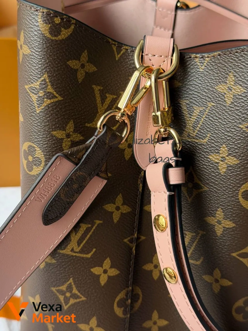 Louis Vuitton сумка-відро з натуральної шкіри та канви — фото 5