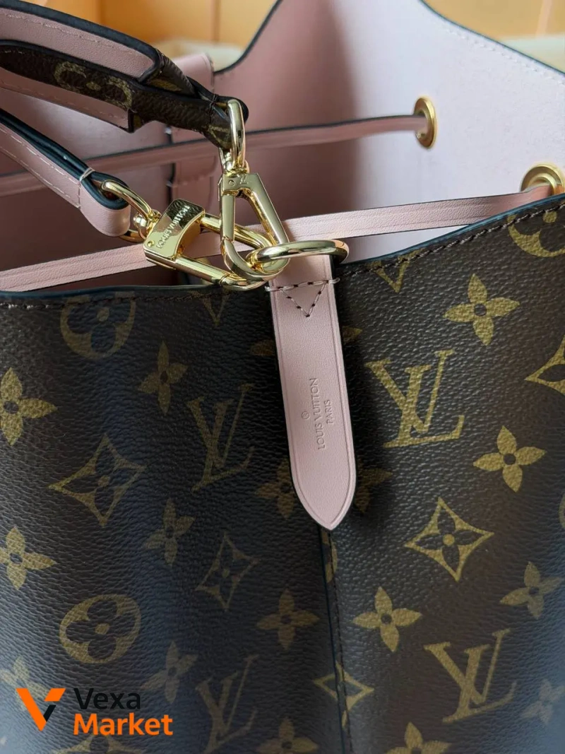 Louis Vuitton сумка-відро з натуральної шкіри та канви — фото 6