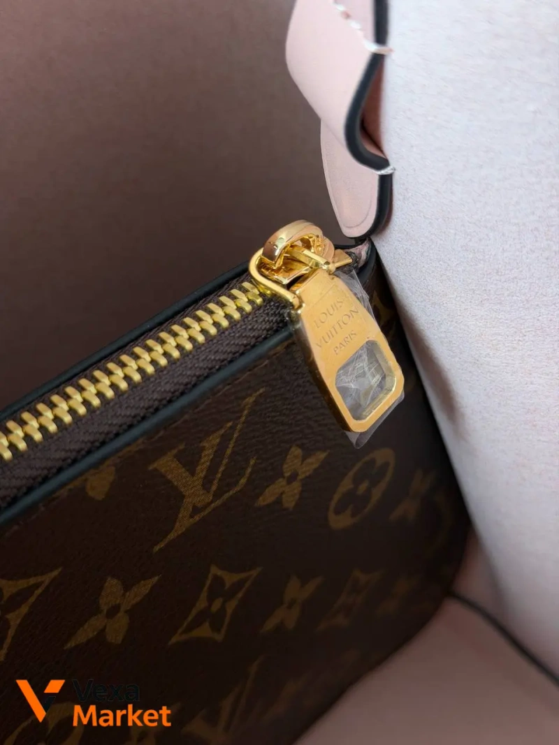 Louis Vuitton сумка-відро з натуральної шкіри та канви — фото 8