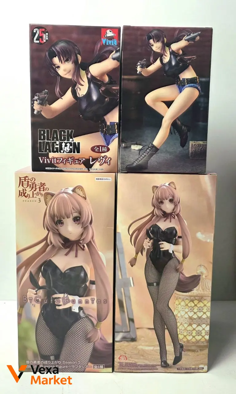 Колекційні фігурки Black Lagoon Revy Vivit та Raphtalia BiCute