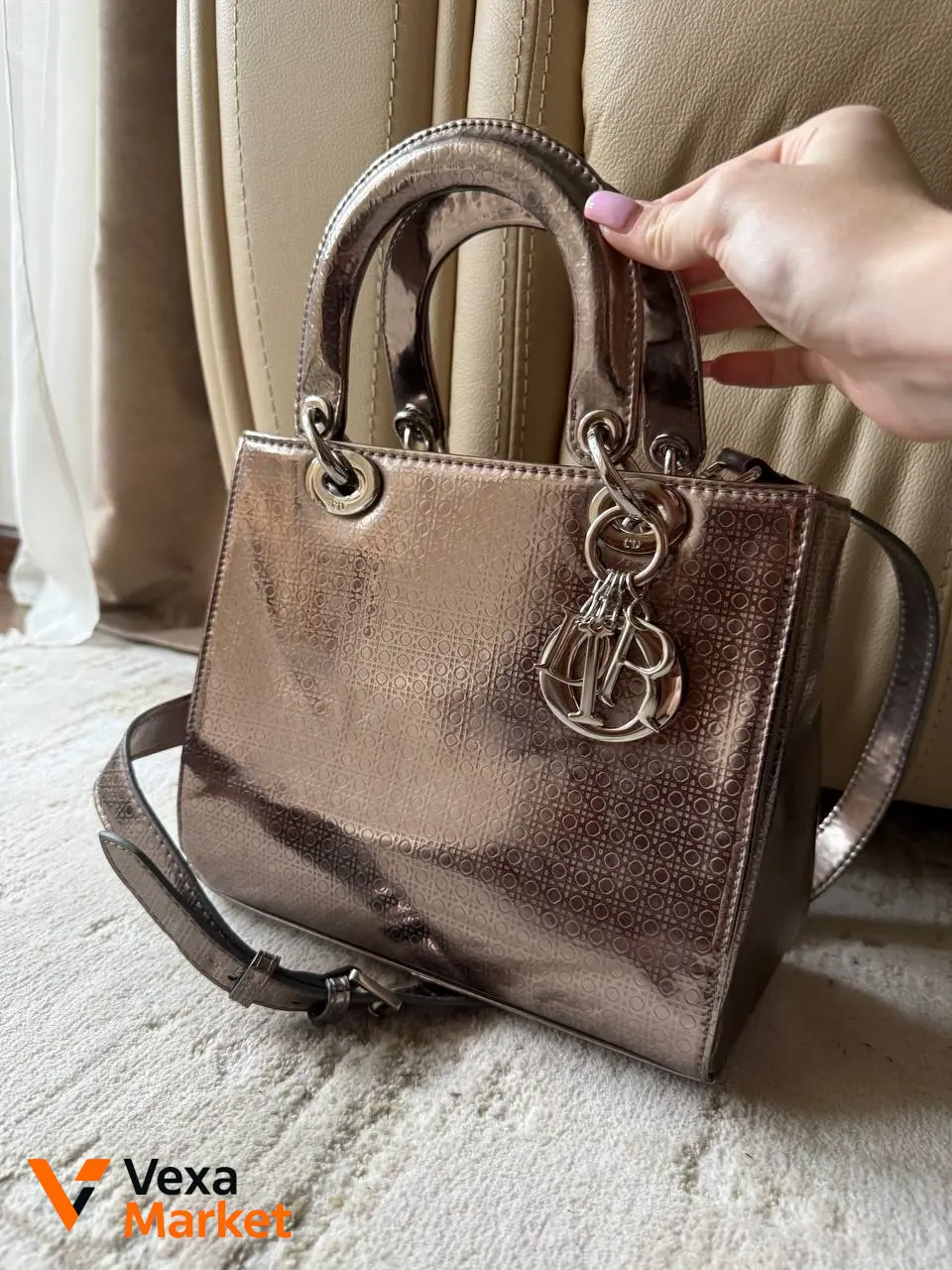 Christian Dior Lady Dior Metallic Cannage