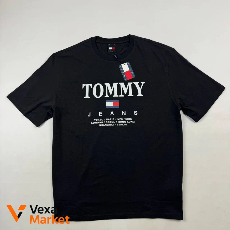 Чоловіча оверсайз футболка Tommy Jeans чорна розмір M — фото 2