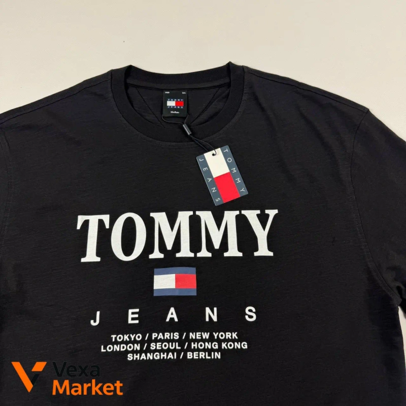Чоловіча оверсайз футболка Tommy Jeans чорна розмір M — фото 3