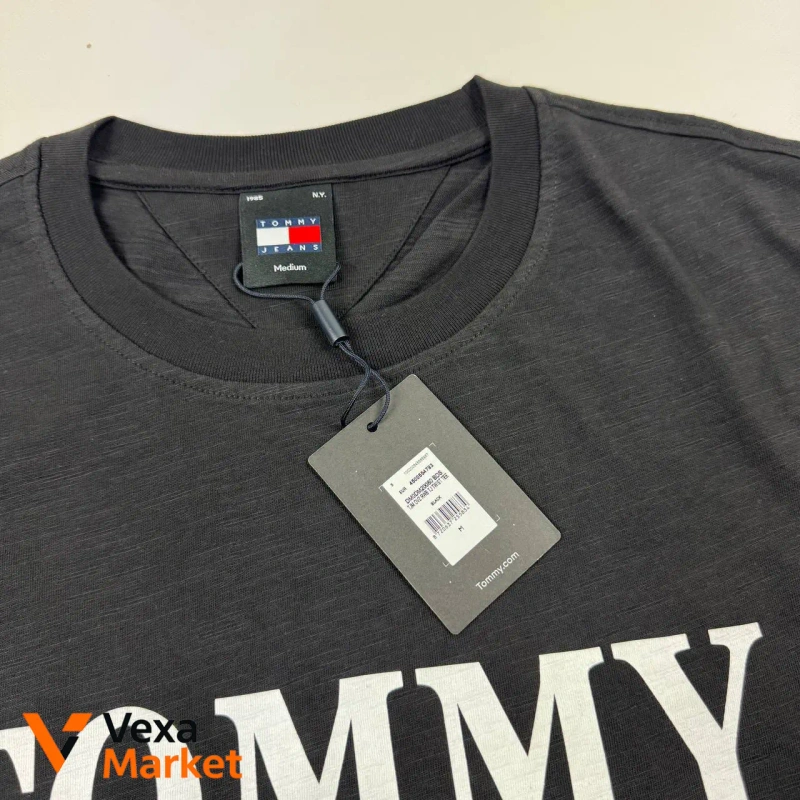 Чоловіча оверсайз футболка Tommy Jeans чорна розмір M — фото 4