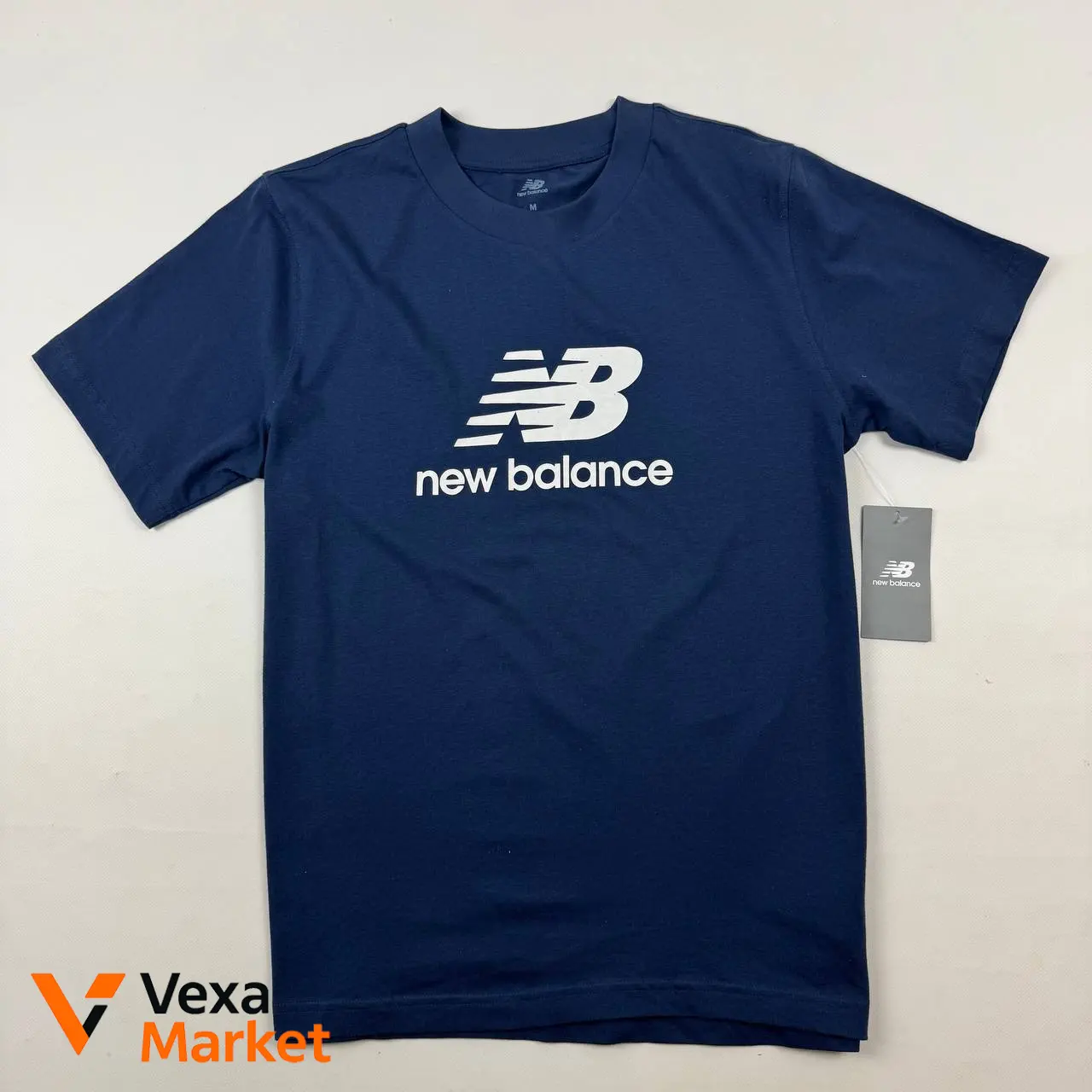 Чоловіча футболка New Balance темно-синя розмір M