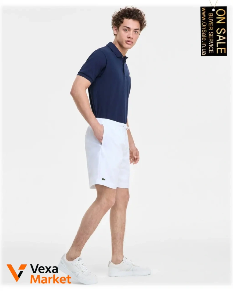 Чоловічі шорти Lacoste білі — фото 4