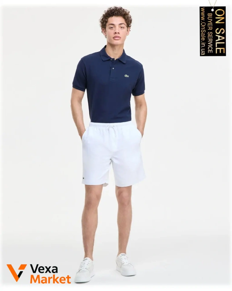 Чоловічі шорти Lacoste білі — фото 6