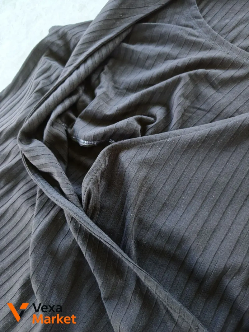 Чорна сукня Esmara на запах з широким рубчиком, розмір L/XL — фото 7