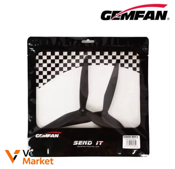 Пропелери Gemfan 1050-3 та HQProp 10x5x3 для FPV дронів