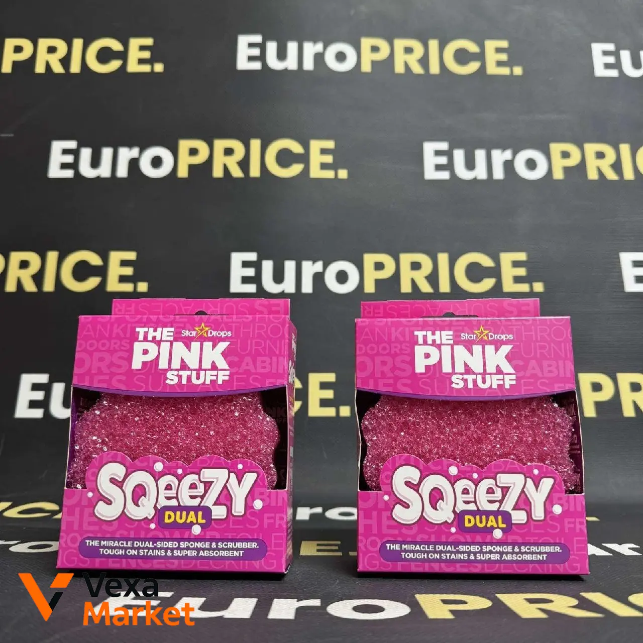 Губка для прибирання універсальна Pink Stuff Squeezy Dual (1шт.)
