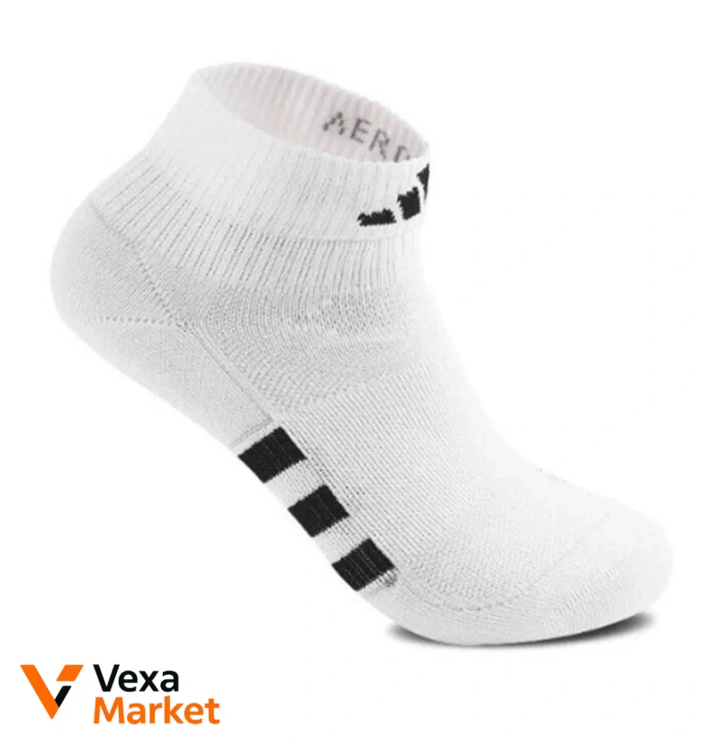 Шкарпетки Adidas білі, упаковка 3 шт, розмір 43-45 — фото 4