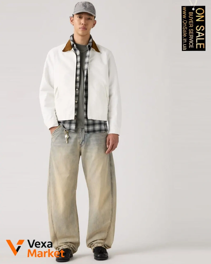 Чоловічі джинси Levi's® Baggy Barrel вільного крою з ефектом вицвілого деніму — фото 2