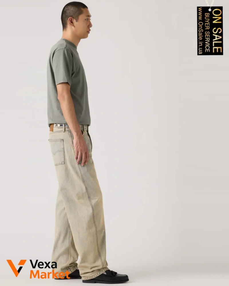 Чоловічі джинси Levi's® Baggy Barrel вільного крою з ефектом вицвілого деніму — фото 5