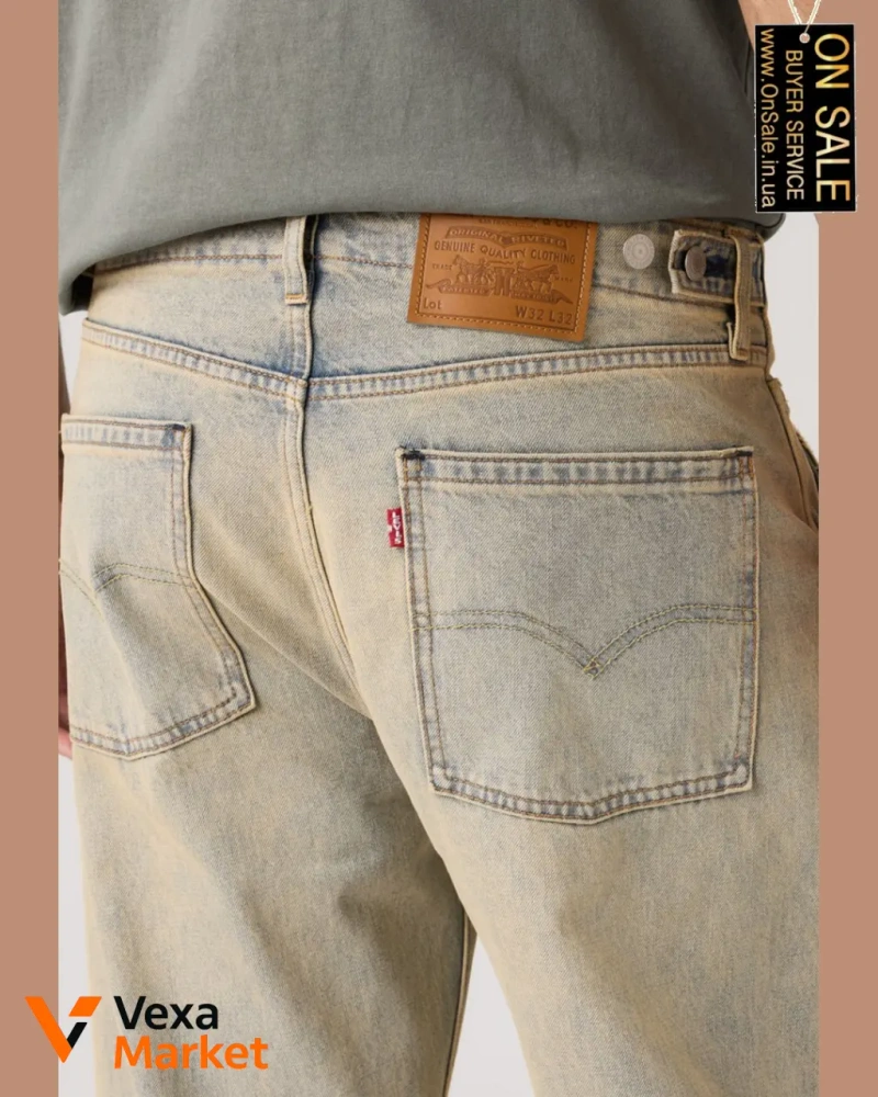 Чоловічі джинси Levi's® Baggy Barrel вільного крою з ефектом вицвілого деніму — фото 6